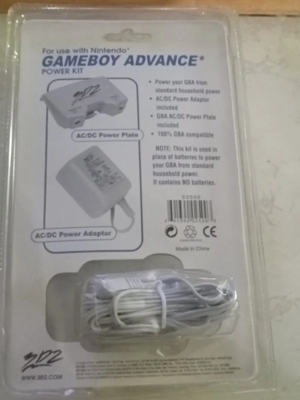 Gameboy Advance NEW Power Cord 3D2 AC Adapter Cable